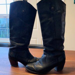 Black Frye Leather Boots. Size 8